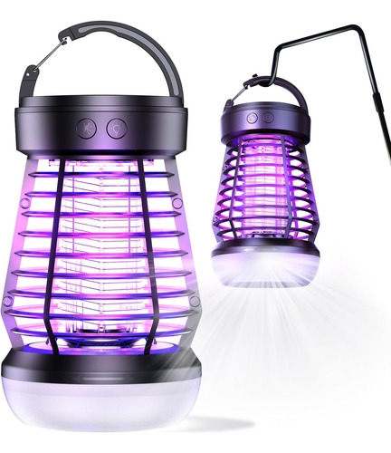 Exterminador Insectos Recargable 2 En 1 Linterna Uv