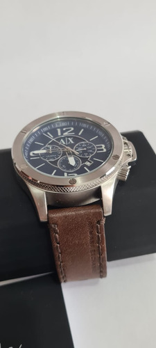 Reloj Armani Exchange Ax1505 Para Hombre Caqui Plateado Azul