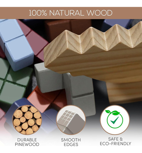 Juego De Torre Tetra De Madera - 32pcs Juego De Ataque De...