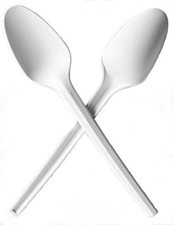 color blanco 16 cm 100 cucharas desechables de plástico 