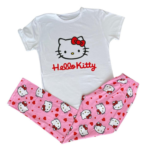 Pijama De Hello Kitty + Pantufla Dama