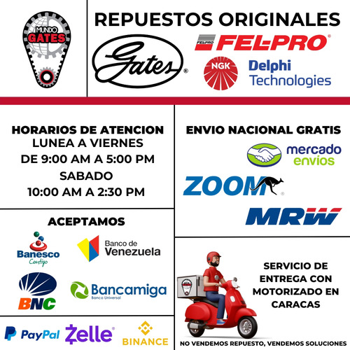 Kit De Tiempo Toyota 4runner 3.4 5vzfe 1998 Gates