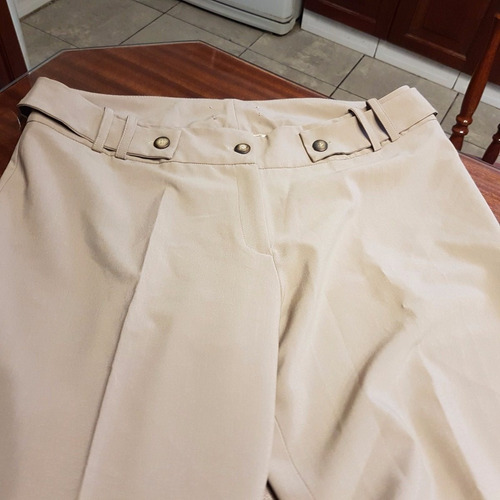 Pantalon Gv Beige ,botones T Xl