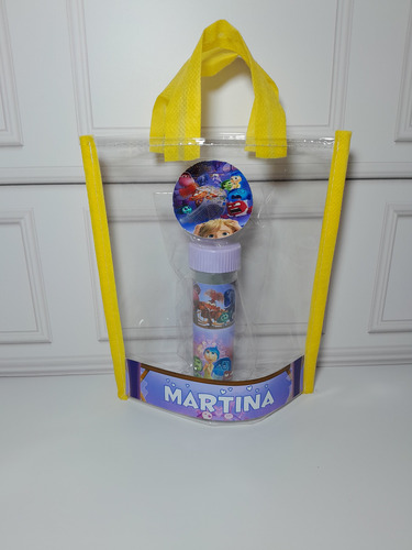 Bolsa Golosinera Pvc + Alcancía Souvenirs Personalizado X10 Color A Elección De Lo Disponible Bolsa Con Alcancía