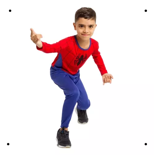 Fantasia Aranha Negra Masculino Halloween Infantil