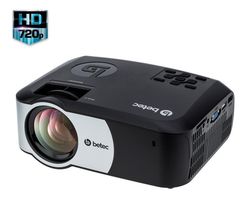 Imagem 2 de 8 de Mini Projetor Portatil Led - Hd - 2400 Lumens - Betec Bt920