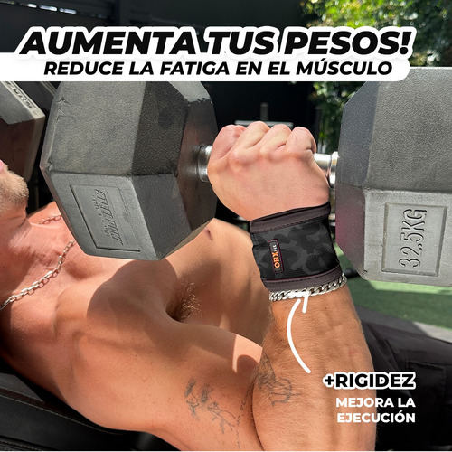 Par Muñequeras Deportivas Elásticas Orxfit Crossfit Camo