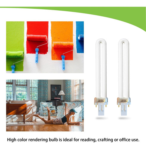 2 Bombillas Pl13-a-ffp De 13w Luz Brillante 5500 K Base Gx23