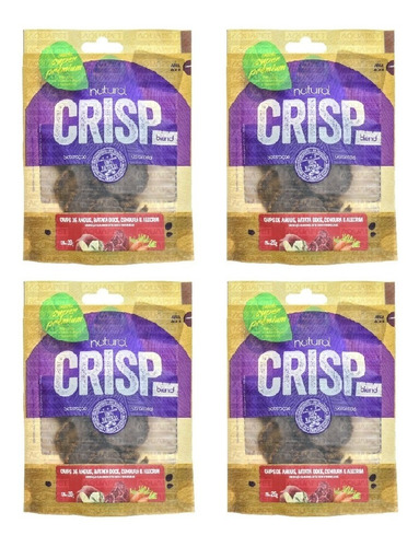 Natural Crisp Chips Angus Batata Doce 20g Kit 4 Un.