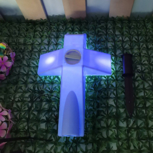 Estaca De Jardín De Paisaje De Luz Solar Cruzada Decoración