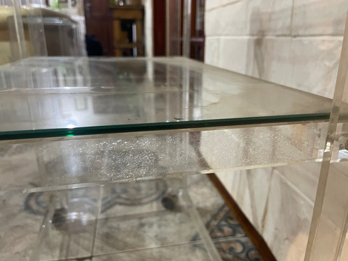 Mesa Bar Auxiliar Acrílico Con Detalles! Transparente
