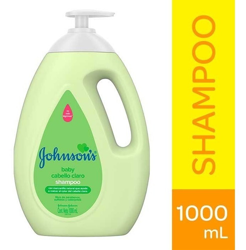 Shampoo Johnson's Baby Cabello Claro Sin Parabenos 1 Litro