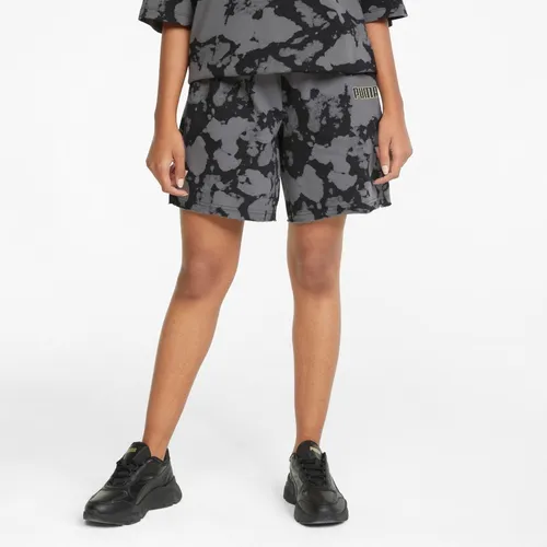 Short Puma Summer Graphic Aop Longline Shorts Tr Negro Mujer