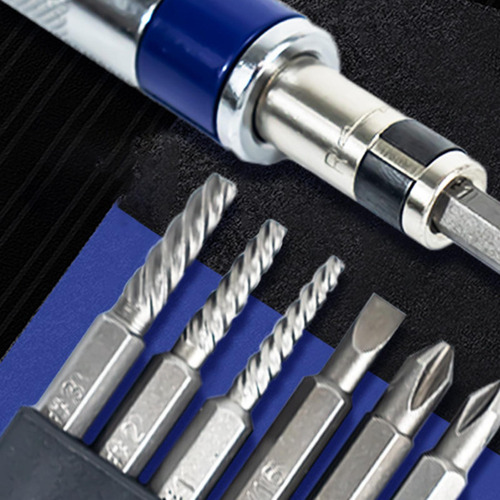 7x Kit De Destornillador De Impacto A Mano Reversible