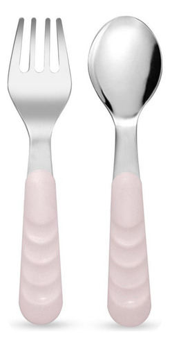 Set De Cubiertos Plegables Bebé Acero Inoxidable Infantil Rosa Cubiertos Plegables