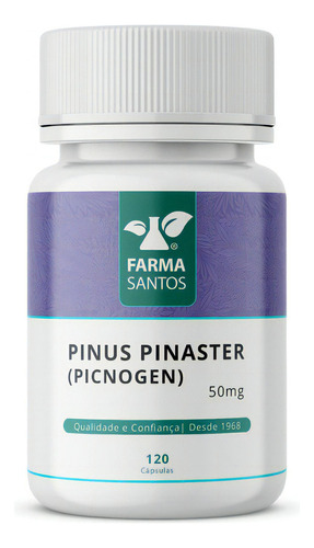 Pinus Pinaster (picnogen) 50mg 120 Cáp- Extrato 100% Natural