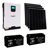 Comprar Kit Inversor Solar Powest 2000w + 4 Paneles + 2 Baterías Gel