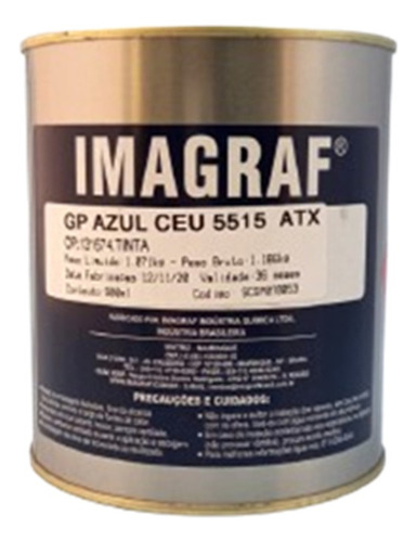 Tinta Vinilica Brilhante Gp Azul Céu 5515 Imagraf 900ml 