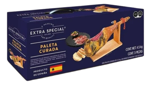 Paleta Serrana Extra Special 4.5 Kg Con Base Y Cuchillo