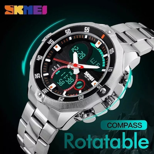 Reloj Deportivo Luminoso Con Calendario Cronometrador Skmei