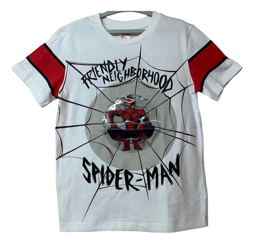 Polera Spiderman Diseño Holograma Talla 8