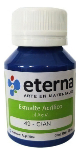 Esmalte Acrilico Al Agua Eterna X 37ml Color del óleo 49 CIAN