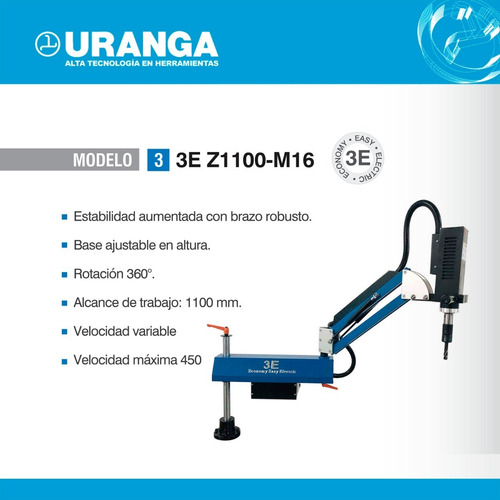Maquina Roscadora Eléctrica Taipu Uranga 3 E Z1100 M3 - M16