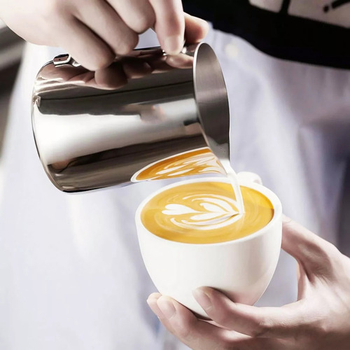 Leche Café Latte Nave Taza Jarra Para Espumar Cocina 600ml