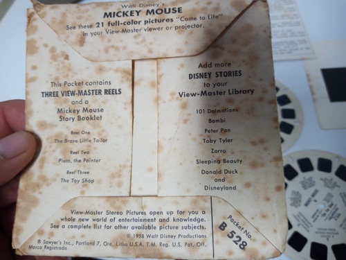 7k Mickey Mouse 3 Discos View Master 1958