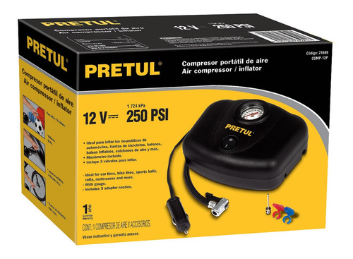 Imagen 3 de 3 de Compresor Truper De 12 V Para Auto 21689