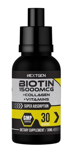 Biotina 12.500mcg Con Colageno Y Vitaminas Gotas X30 Ml