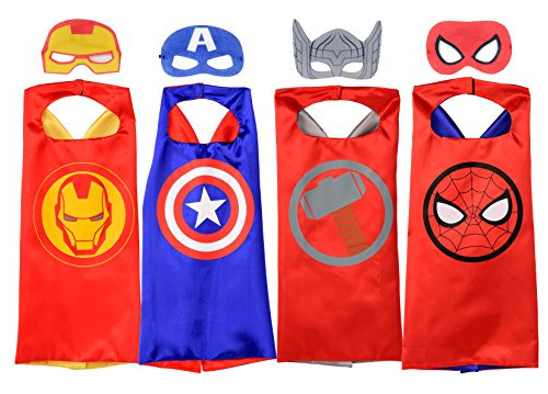 Marvel Super Hero Cape Set, Surtido De 4 Capas Y 4 Más...