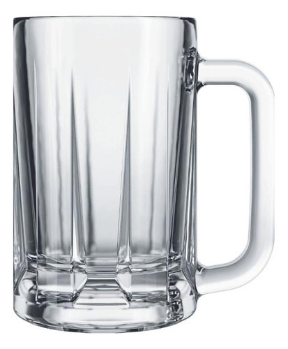 Juego de jarras de cerveza Oktober Glass Chopp, 355 ml, 12 unidades, color transparente