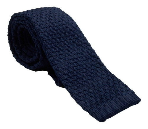 Corbata Tejida 100% Poliester 1.45 Mts. Color Azul Marino