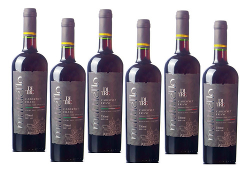 6 Vinhos Finos Tinto Seco Cabernet Franc - Mattiello Di Tre
