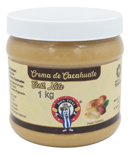 Crema De Cacahuate Natural (2 Frascos De 1kg)