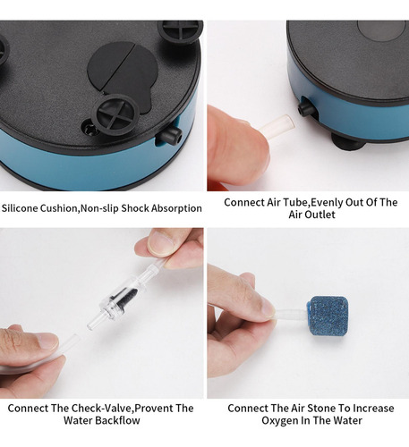 Mini Aquário Com Carregamento Usb 5v Compressor De Ar Ultra