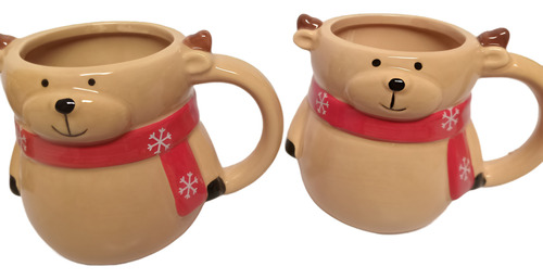Set De 4 Tazas Navidenas Ositos