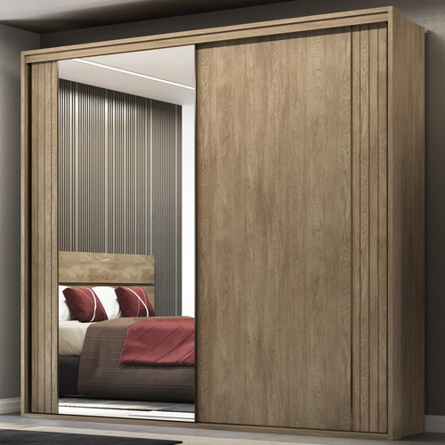 Guarda-roupa Casal Imperium 2 Portas 6 Gavetas Com Espelho