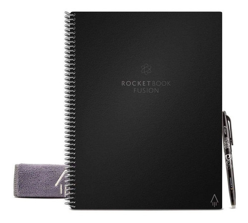 Cuaderno Inteligente Rocketbook Fusion Carta Reutilizable Color Negro