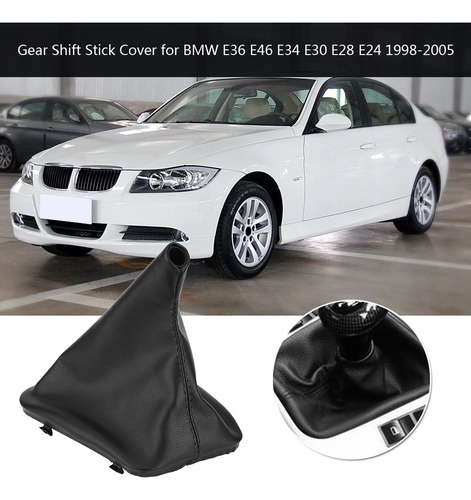 Car Gear Shift Stick Gaiter Boot Dust Cover Para Bmw E36 E34