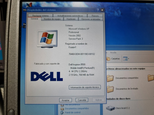 Laptop Dell Inspiron 8500 Para Reparar O Piezas Leer Descrip Gris (Usado)