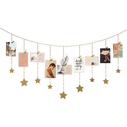 Mkono Hanging Foto Mostrar Decoración Boho Estrellas 95bgi