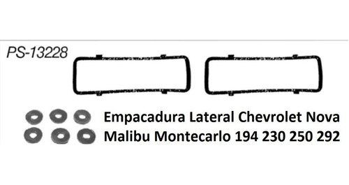 Empacadura Tapa Valvula Lateral Chevrolet 194 230 250 292