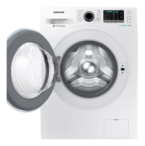 Lavarropas Carga Frontal Inverter Samsung 9 Kg 1400 Rpm Ww90j5410gw Blanco
