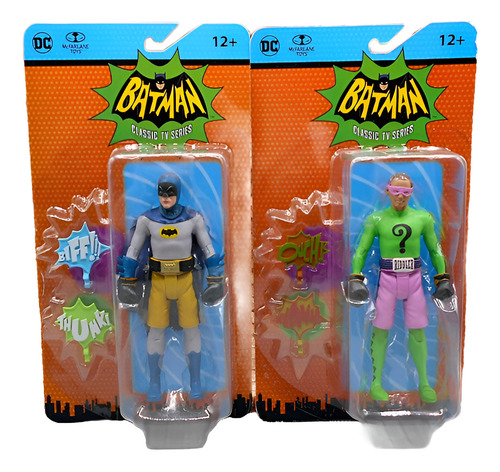 Set Figura Batman Vs Acertijo Retro Boxeadores Mcfarlane