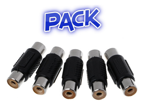 Adaptador Union Rca Hembra Audio Video - Lote X 5 Unidades