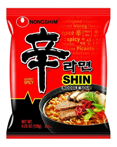 Ramen Coreano Fideos Nongshim Shin Ramyun 6 Piezas 120g C/u