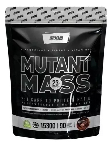 Suplemento en polvo Star Nutrition  Mutant Mass proteínas sabor chocolate suizo en pote de 1.53kg