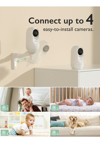 Unidad De Cámara Adicional Para Monitor De Bebé Momcozy Bm01 Color Blanco